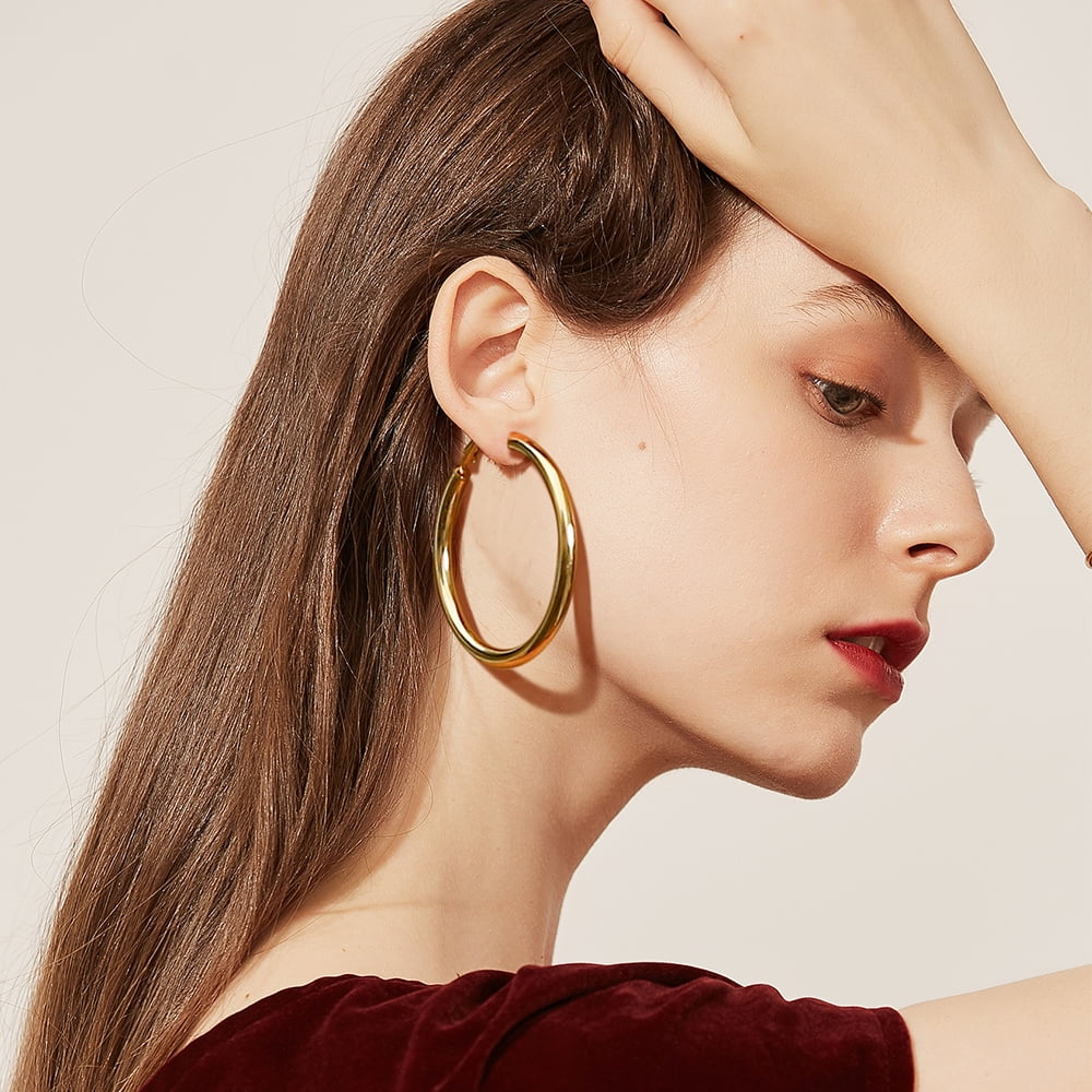Croissant Hoop Earrings For Women/Girls – Bling Boutique